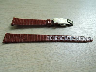 Leder Uhrenarmband Eidechse Ersatzband braun 12mm b456