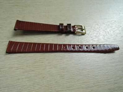 Leder Uhrenarmband Eidechse Ersatzband braun 12mm b441