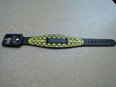 Uhrenarmband Unterlegband schwarz gelb 10mm b11