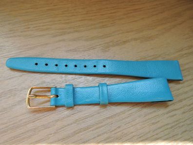 Leder Uhrenarmband blau 14mm b102