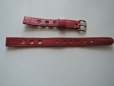 Leder Uhrenarmband rot 10mm b254