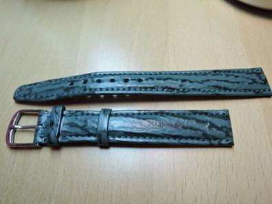 XL Leder Uhrenarmband Hai grün16 mm b70