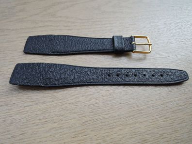 Leder Uhrenarmband schwarz 20mm b120