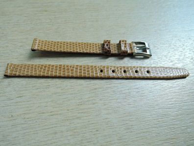 Leder Uhrenarmband Eidechse Ersatzband braun 8mm b276