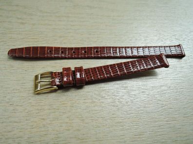 Leder Uhrenarmband Eidechse Ersatzband braun 8mm b285
