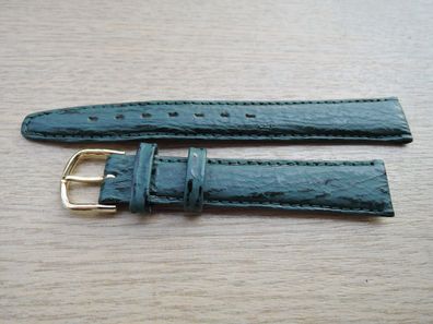 Leder Uhrenarmband Hai grün 14 mm b11