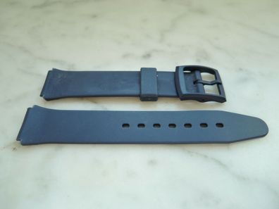 Kunststoff Uhrenarmband Ersatzband blau 15mm b109