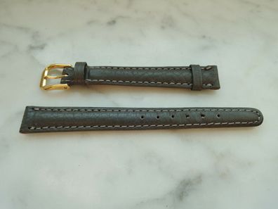 Leder Uhrenarmband Ersatzband grau 12mm b605