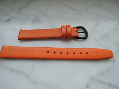 Leder Uhrenarmband Ersatzband orange 12mm b717
