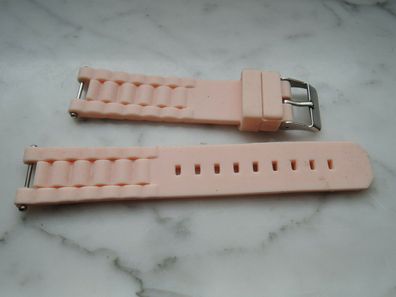 Kautschuk Uhrenarmband mit Einschnitt Kautschuk Silikon rosa 20 mm b140