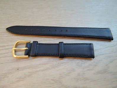 XL Leder Uhrenarmband schwarz 16mm b176 a