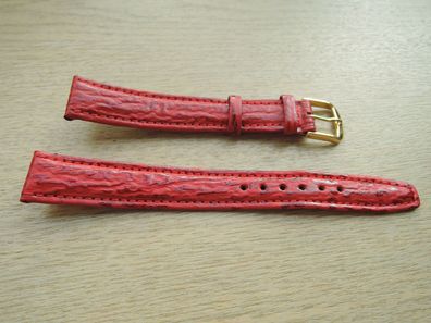 XL Leder Uhrenarmband Hai rot 16 mm b17