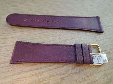 Leder Uhrenarmband lila 22mm b2