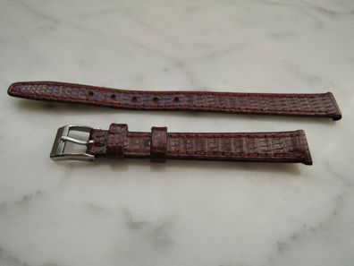 Leder Uhrenarmband Eidechse Ersatzband rot 10mm b75