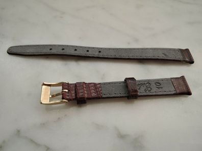 Leder Uhrenarmband Eidechse Ersatzband rot braun 10mm b74