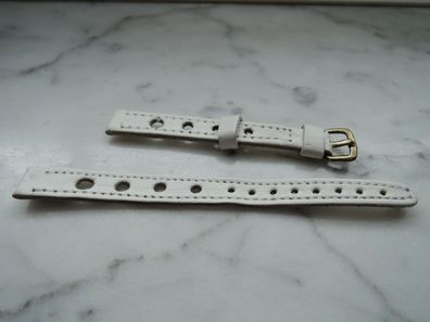 Leder Uhrenarmband Ersatzband weiss 10mm b309