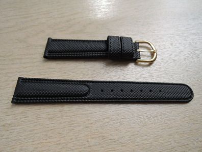 XL Kunststoff Uhrenarmband schwarz 18mm b404