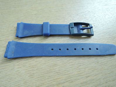 Kunststoff Uhrenarmband blau 16mm b342