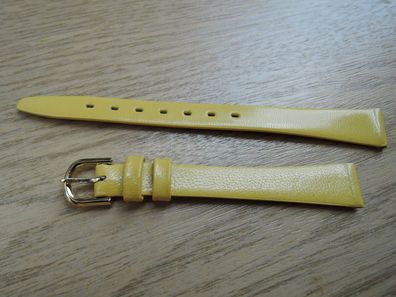 Leder Uhrenarmband gelb 12mm b13