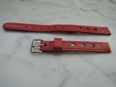 Leder Uhrenarmband Ersatzband rot 10mm b325