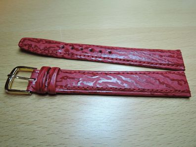 XL Leder Uhrenarmband Hai rot 16 mm b52