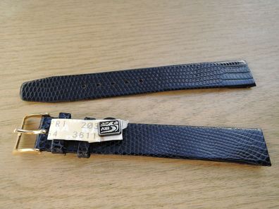 XL Leder Uhrenarmband Eidechse Ersatzband blau 16mm b308
