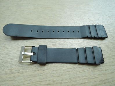 Kunststoff Uhrenarmband schwarz 17mm b404