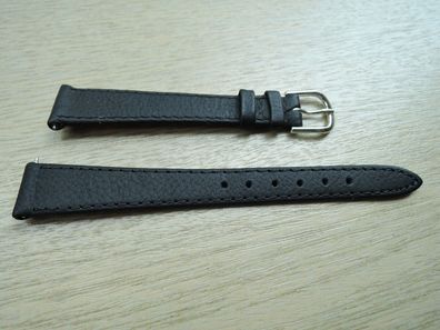 Leder Uhrenarmband schwarz 14mm b300