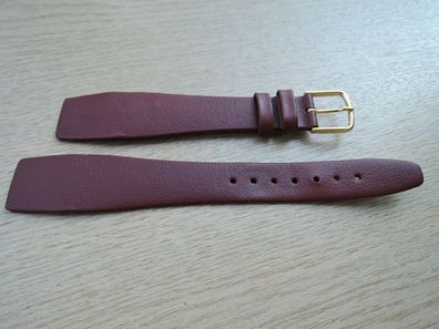 Hirsch Leder Uhrenarmband rot 20mm b136