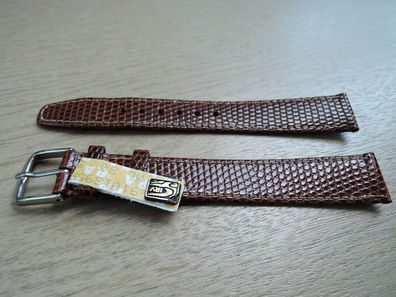 XL Leder Uhrenarmband Eidechse braun 16mm b238