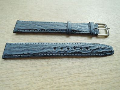 XL Leder Uhrenarmband Hai blau 16 mm b7