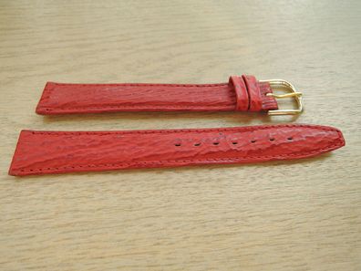 XL Leder Uhrenarmband Hai rot 16 mm b24