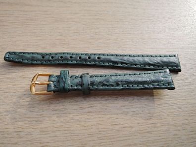 Leder Uhrenarmband Ersatzband Hai grün 12 mm b18