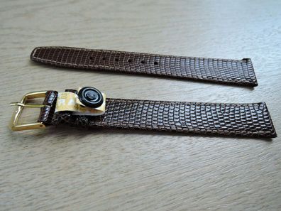 XL Leder Uhrenarmband Eidechse braun 16mm b243