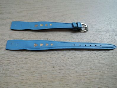 Leder Uhrenarmband Ersatzband blau 12mm b66