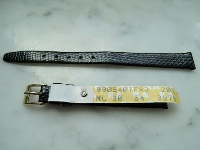 Leder Uhrenarmband Eidechse schwarz 10mm b252