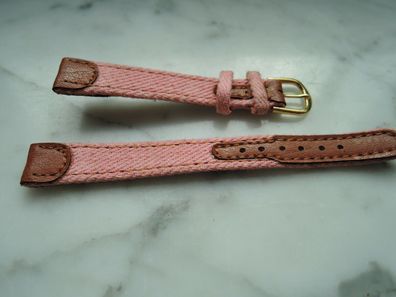 Leder Uhrenarmband Ersatzband rosa braun 12mm b536