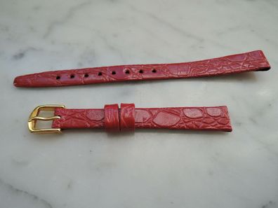 Hirsch Leder Uhrenarmband Eratzband rot 10mm b697