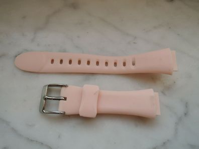 Kunststoff-Uhrenarmband mit Dornschliesse Silikon Kautschuk rosa 14mm b273