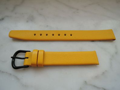 Leder Uhrenarmband Ersatzband gelb 12mm b719