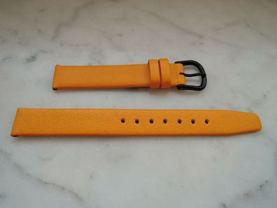 Leder Uhrenarmband Ersatzband orange 12mm b721