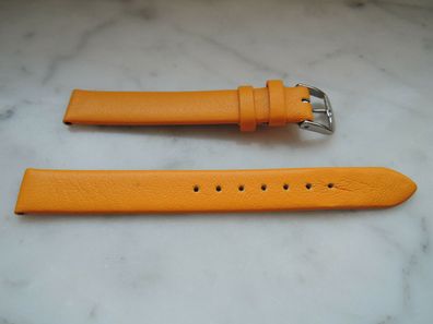 Leder Uhrenarmband Ersatzband orange 12mm b722