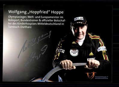 Wolfgang Hoppe Autogrammkarte Original Signiert Bobfahren + A 219610