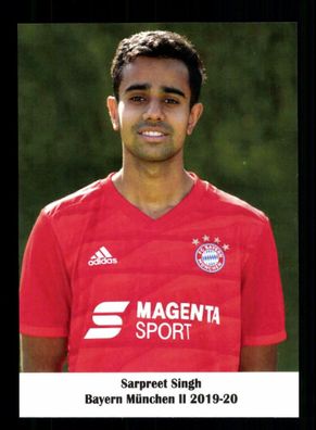 Sarpreet Singh Autogrammkarte Bayern München II 2019-20