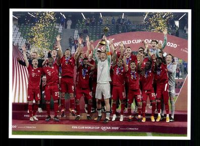 Bayern München Mannschaftskarte Weltpokalsieger Sieger 2020