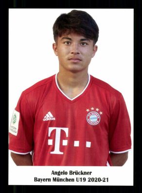Angelo Brückner Autogrammkarte Bayern München U 19 2020-21