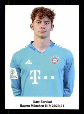 Liam Barakat Autogrammkarte Bayern München U 19 2020-21