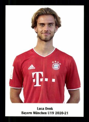 Luca Denk Autogrammkarte Bayern München U 19 2020-21