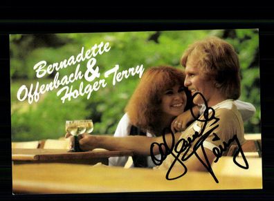 Bernadette Offenbach und Holger Terry Autogrammkarte Original Signiert + M 470