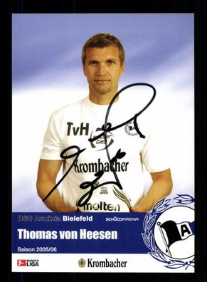 Thomas von Heesen Autogrammkarte Arminia Bielefeld 2005-06 Original Sign + 69048
